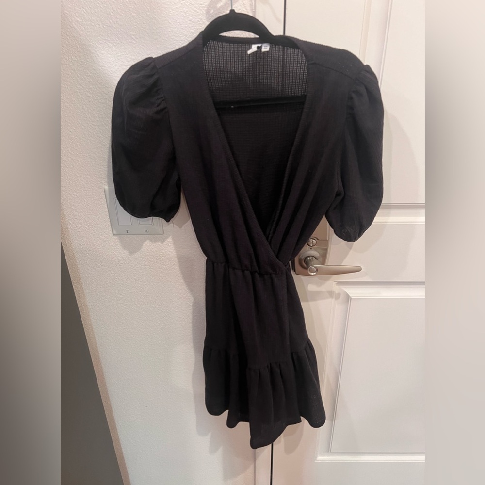 & other stories black short dress